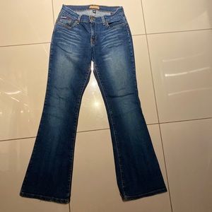 Women Tommy Blue Jeans Flared Leg Size 7R Zip Fly